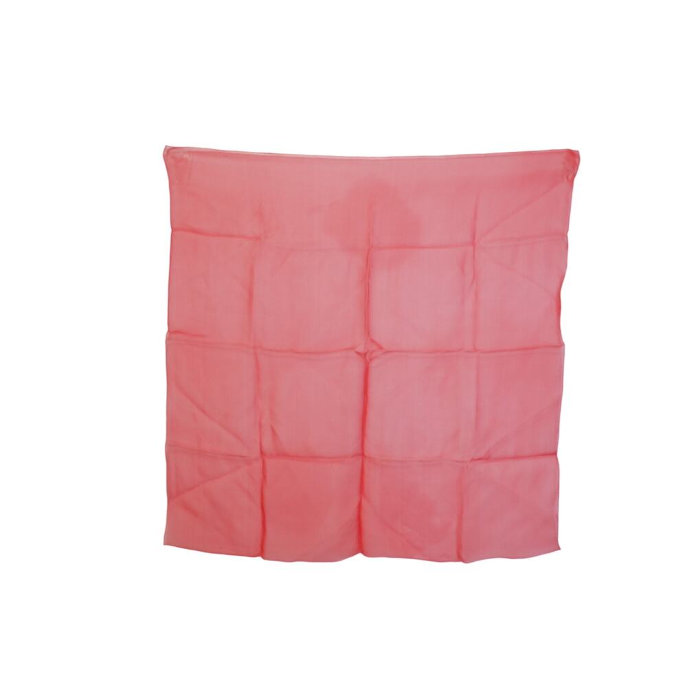 Vintage Bright Red 24x24 Square Scarf Sheer Lightweight Retro Hair Accessory